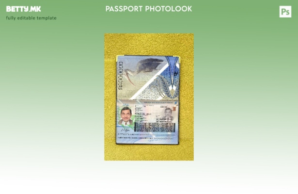 Модерен стил Шаблон за изглед на пасош од Тринидад и Тобаго